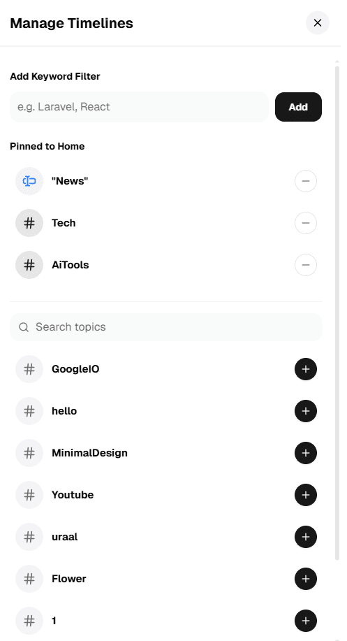 Mobile Timeline Feed